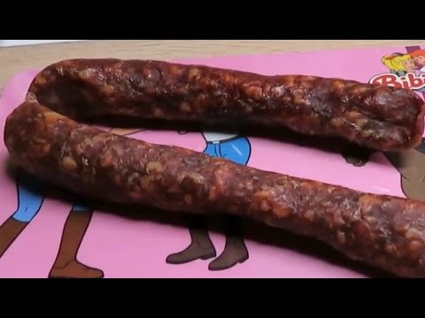 Ham sausage - raw sausage - minced meat - knackwurst.