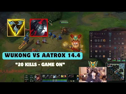 Xiao Chao Meng Wukong vs Aatrox 14.4: "20 kills for XiaochaoMeng"