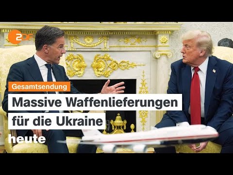 heute 19:00 Uhr vom 14.07.2025: Waffenlieferungen Ukraine, Frankreich Aufrüstung, Ahrtal-Katastrophe