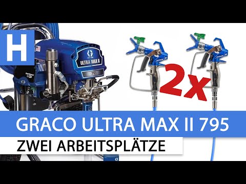 Graco Ultra Max II 795 - Zwei Schläuche und Pistolen anschließen