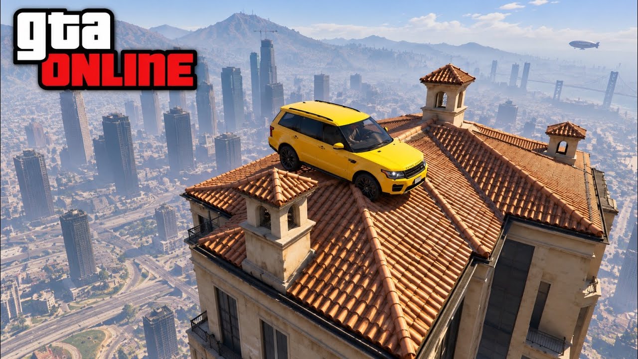 НАША ДУРА ВЫШЕ ВСЕХ!!! СКИЛЛ ТЕСТ ПО КРЫШАМ В GTA ONLINE!!!