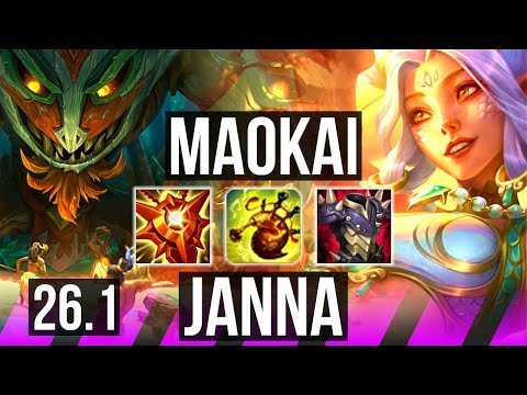 MAOKAI & Sivir vs JANNA & Smolder (SUP) | EUW Master | 26.1