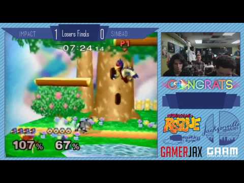 Jax Smash Weekly 2/16 -  Impact(Falco) Vs Sinbad(Sheik) - Melee Losers Finals