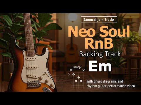 Mellow Neo-Soul Guitar Backing Track in Em – Smooth Chill R&B Groove (SJT-086) — guitar backing track thumbnail