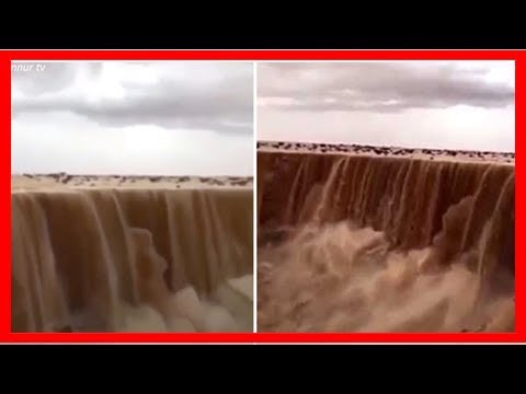 Unglaubliches Phänomen in Saudi-Arabien: ,,Wasserfall,, aus Sand!
