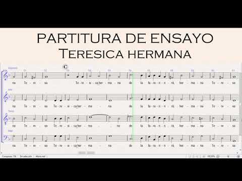 Teresica hermana - Partitura ensayo tenor