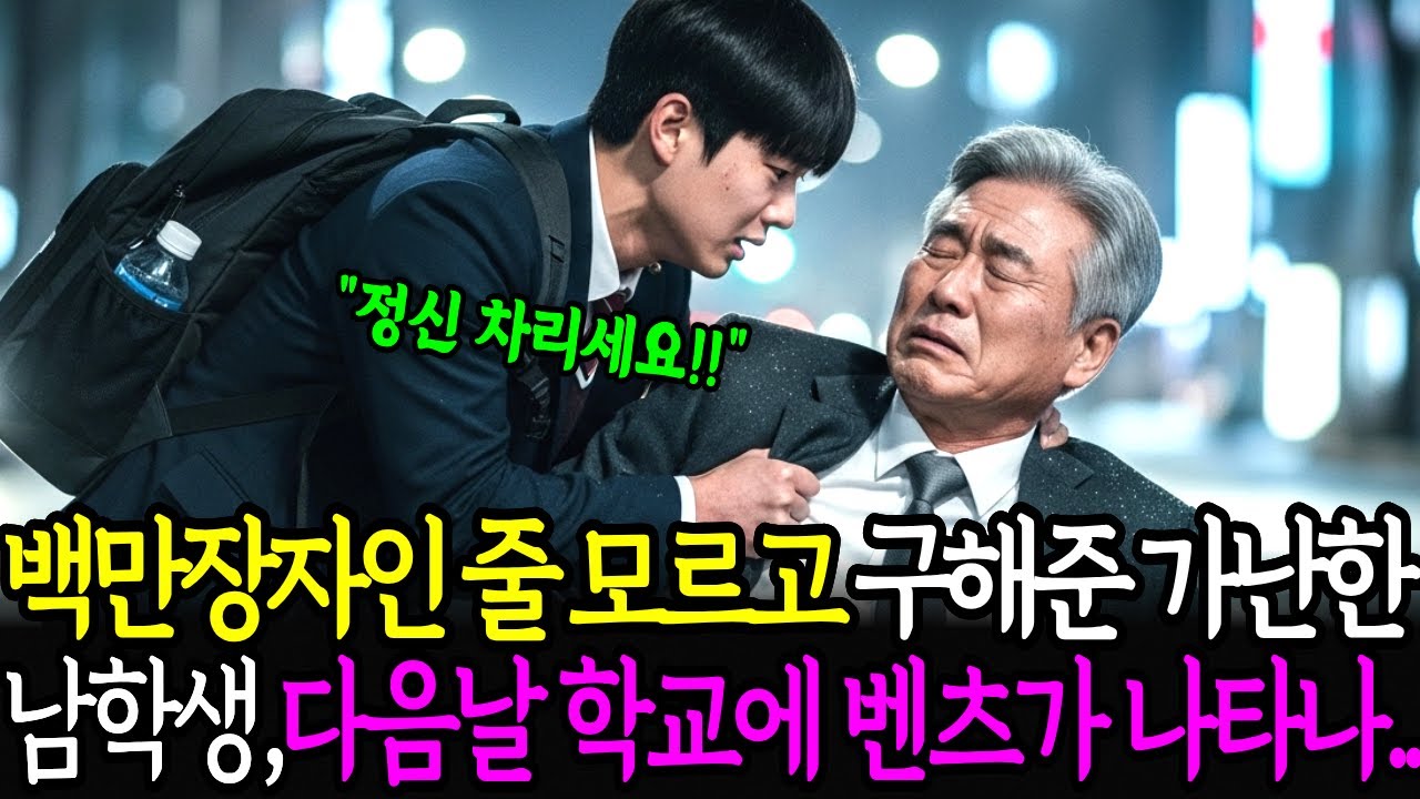 백만장자인 줄 모르고 구해준 가난한 남학생, 다음날 학교 앞에 벤츠가 나타나는데... ㅣ노후사연ㅣ사연라디오ㅣ오디오북ㅣ삶의지혜