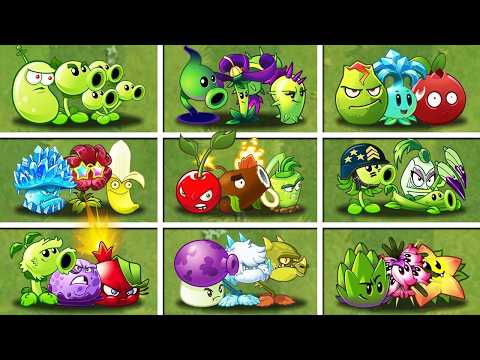 Pvz 2 Challenge - 3 Plants Max Level Power Up Vs 150 Blockhead Zombie
