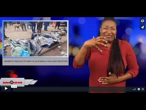 Dramatic rescue of baby in Guatemala volcano eruption (ASL - 6.5.18)