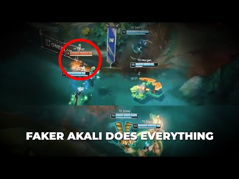 Faker Akali Engage is just too good | T1 Faker