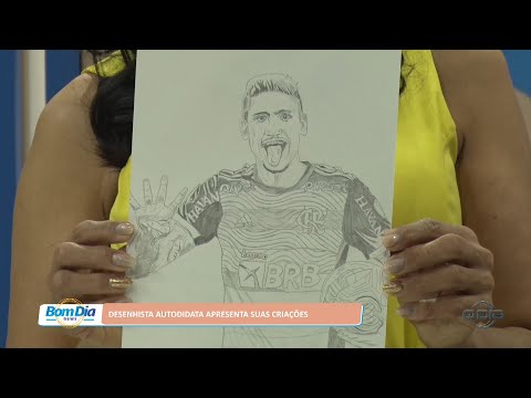 Desenhista autodidata apresenta suas criações no Bom Dia News
