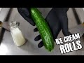 ASMR Cucumber Ice Cream Rolls Recipe No Talking Makbung