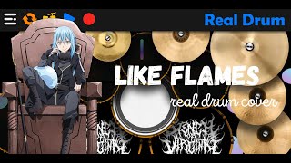 Like Flames | Real Drum Cover | That Time I Got Reincarnated As a Slime S2 Part 2 OP