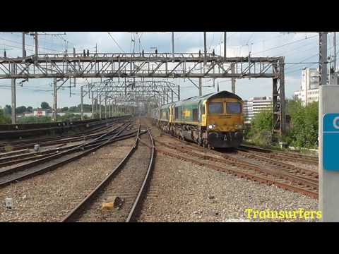 *MEGA* FL Class 66 No's. 66619 + 66610 + 66622 + 66623 + 66605  on 0K99 @ Stockport on 23.07.16 - HD