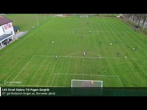 Juniorzy młodsi: LKS Orzeł Dębno 11:0 Pagen Gnojnik - bramki