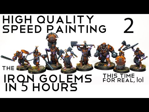 How to paint The Iron Golems - heavy RUST effect - Warcry Speed Painting