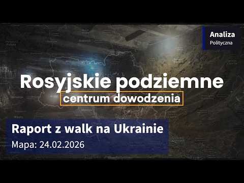 Wojna na Ukrainie Mapa 24.02.2026 - Rosyjskie podziemne centrum dowodzenia