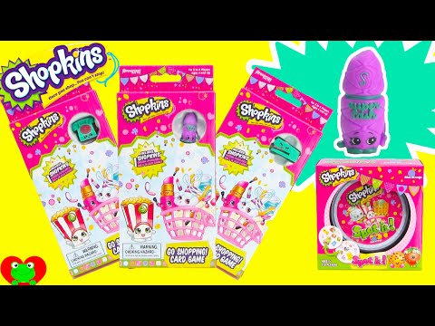 Shopkins Spot It Game and Go Shopping Game with Exclusives Video