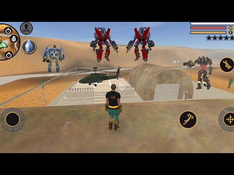 Vegas Crime Simulator (Vegas Hero on Army Base) Vegas Hero Fight Car Robot - Android Gameplay HD
