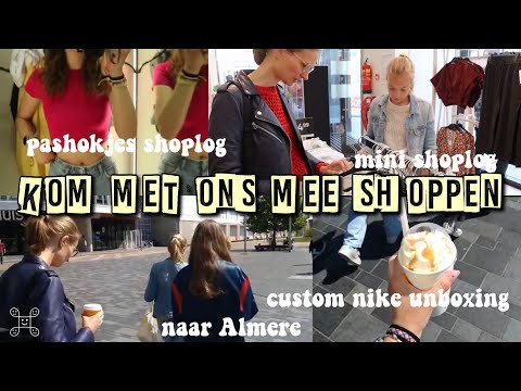 KOM MET ONS MEE SHOPPEN + MINI SHOPLOG + CUSTOM NIKES UNBOXING || vlogboek 38 || famderooij