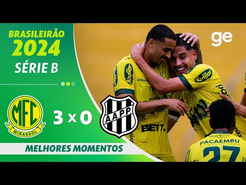 Gols e lances de Mirassol x Ponte Preta