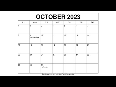 Free Printable October 2023 Calendar Templates With Holidays - Wiki Calendar