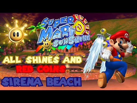 Sirena Beach Guide l All Shines and Red Coins l Super Mario Sunshine