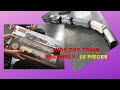 Battery Operated Train Toy  Set for Kids with 1 Locomotive, 14 Tracks, 1 Box car, 3 Passenger Car