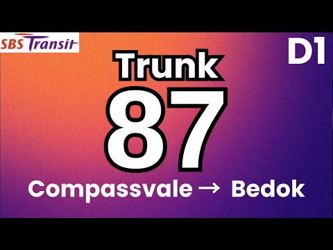 SBS Transit Trunk Bus Service 87 (Direction 1) | Hyperlapse & Route Visual