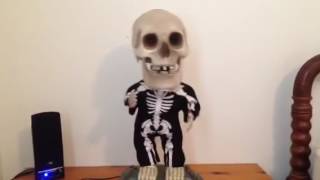 (GMA re upload) Gemmy Big Head Dancing Skeleton Super Freak Speaker Modification