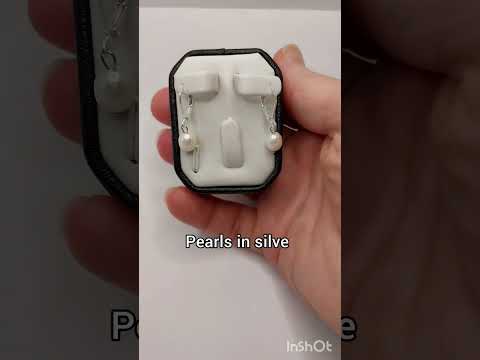 Оригинальный подарок девушке Серьги из жемчуга натурального в серебряной оправе В сувенирной коробочке - фото 1 - id-p2829299242