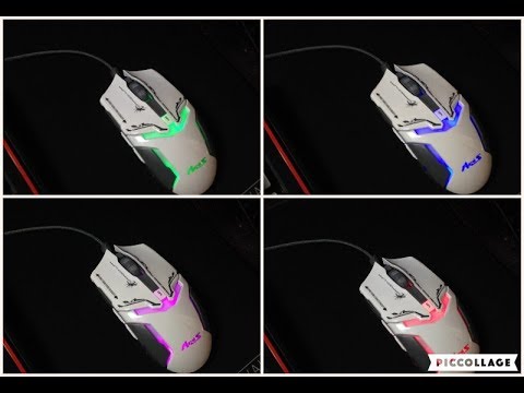 UNBOXING  and TEST Dragon War Ares ELE-G10 3200dpi RGB Mouse 7 color