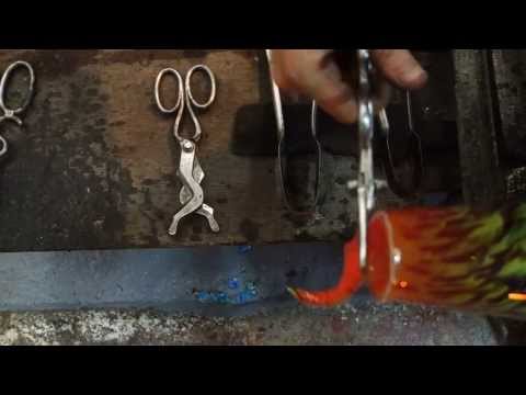 Glass blowing Ivan Smith duckbill trimming shears currently for sale on ebay