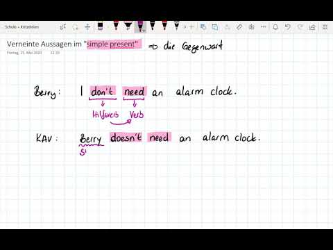 Verneinung simple present