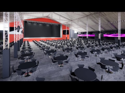 All Espaços - Stage Music Park no formato com mesas de 6 lugares