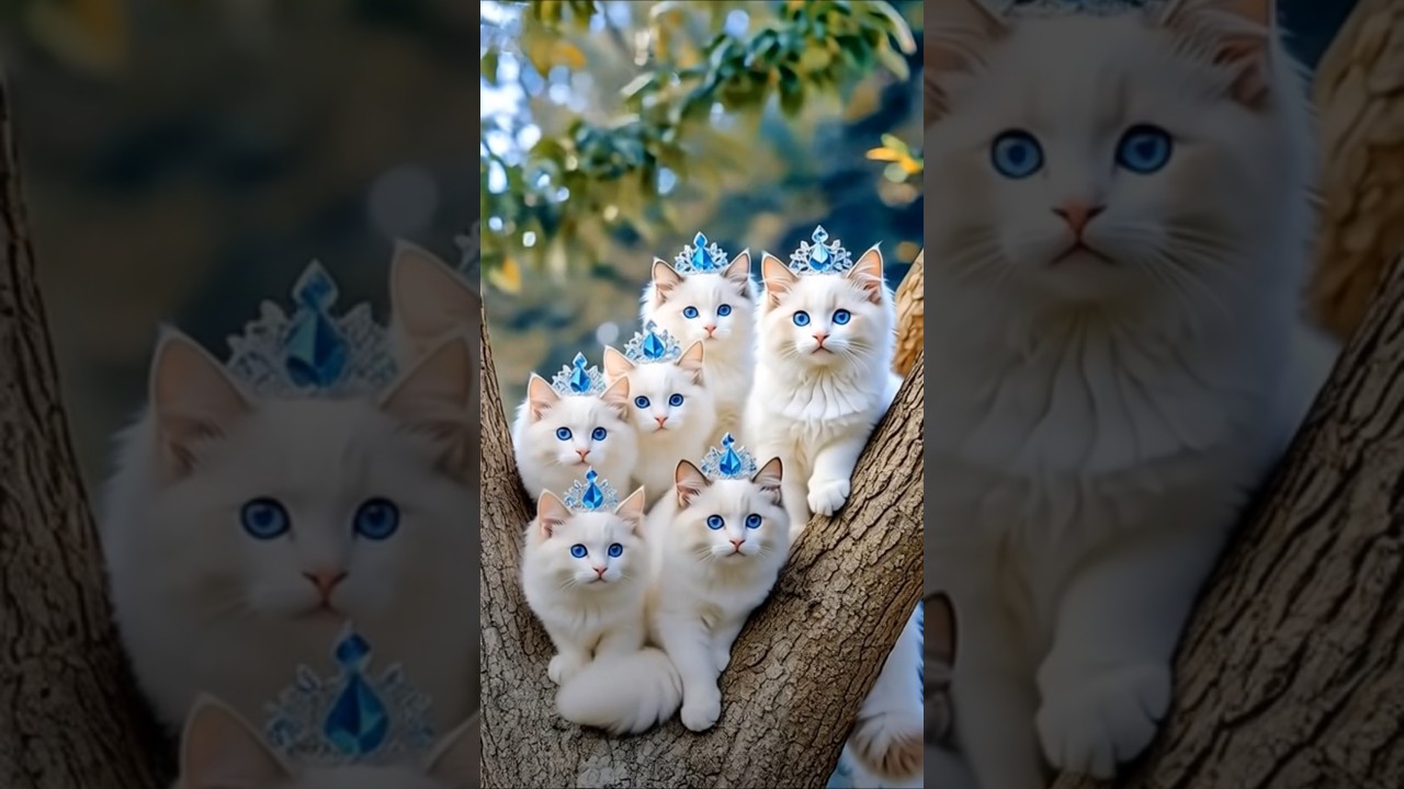 White Kittens with Blue Eyes 😻💙 Cutest Cats Ever!#BabyCats #FunnyCats #USAViral #CatLovers #Adorable