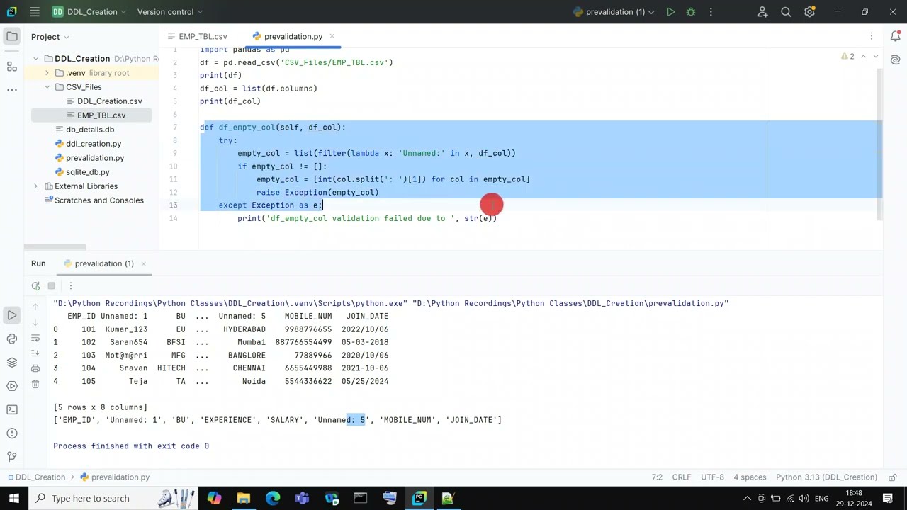 Data Prevalidation using python pandas library #pythonpandas #pythondatascience #python3 #pandas