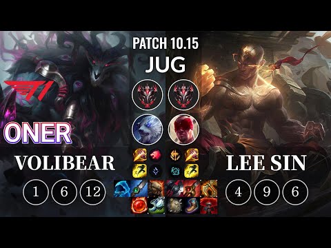 T1 Oner Volibear vs Lee Sin Jungle - KR Patch 10.15