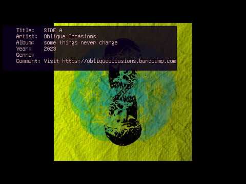 Oblique Occasions - some things never change