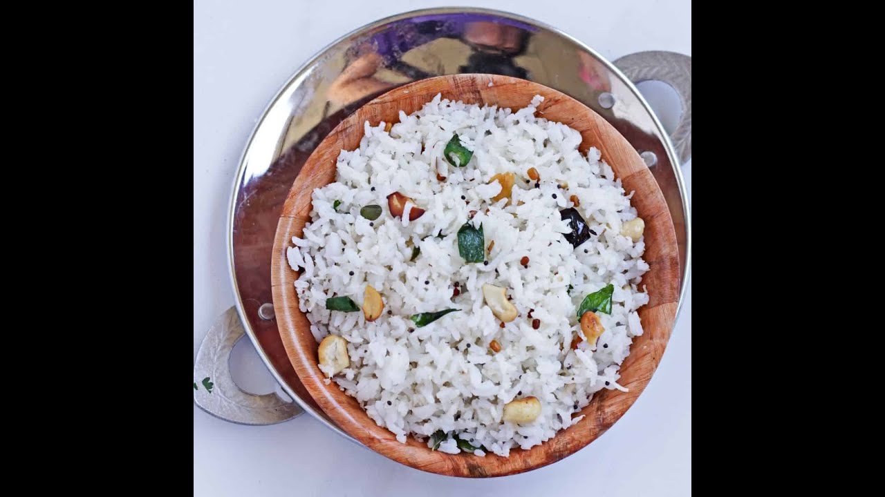 தேங்காய் சாதம் | COCONUT RICE - Nariyal Chawal | Variety Rice Recipes | Naivedyam-
