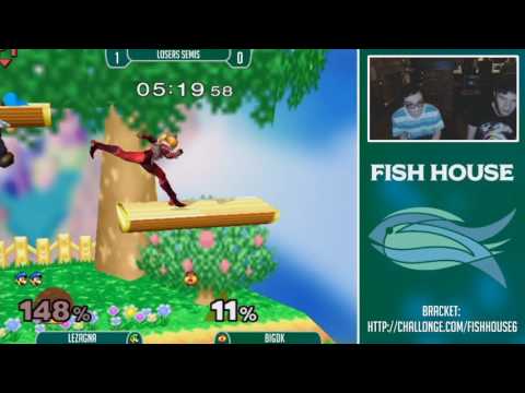 Fish House 6 SSBM - Lezagna (Luigi) Vs. BigDK (Sheik) Losers Semis