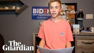 DNC: boy with stutter delivers emotional speech after help from Joe Biden