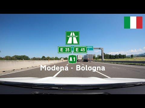 Driving in Italy: Autostrada A1 from Modena to Bologna POV