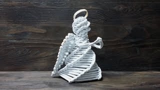 Ангел из газетных трубочек. Мастер-класс