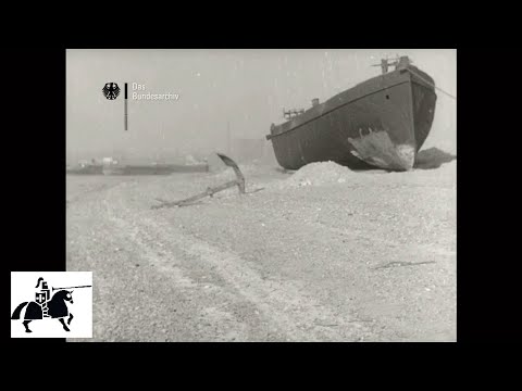 Archiv: Ausgetrockneter Rhein - Monatelange Dürre (1949)