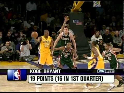 01 11 2008   bucks vs  lakers   kobe highlights
