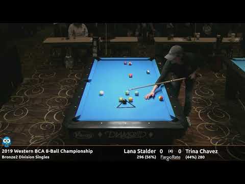 Lana Stalder vs Trina Chavez - Bronze 2 Singles - 2019 Western BCA 8-Ball Championship