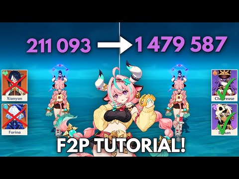 F2P:- Varesa 1.4M REAL Dmg Tutorial !! [ Genshin Impact ]