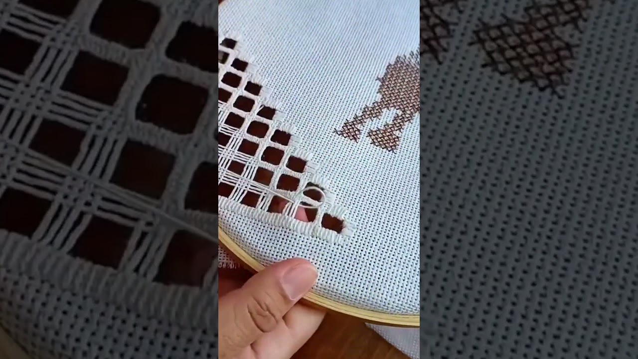 🪡Hardanger embroidery. How to make Woven Bars 💖🎀
