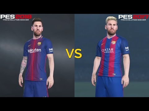 PES 2018 VS PES 2017 Graphics Comparison (PS4 Pro)